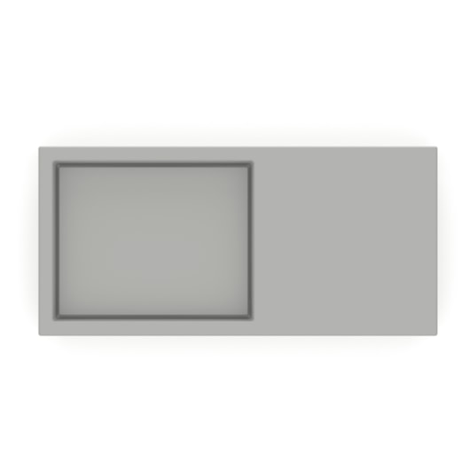 Cuba de Sobrepor Retangular Skyline Horizon Stone Roca 80x38cm - Imagem principal - c87a0ef5-67a6-4278-9945-1ad1bffd48cb