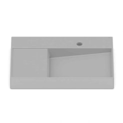 Cuba de Sobrepor Retangular View Horizon Stone Roca 60x42cm