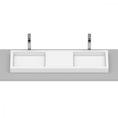 Cuba De Sobrepor Skyline Horizon Blanco Mate Roca 120x38cm
