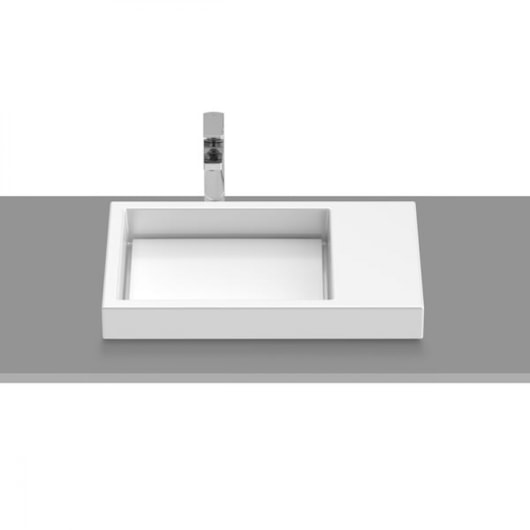 Cuba De Sobrepor Skyline Horizon Branco Roca 120x38cm - Imagem principal - 7555d63d-9b91-4850-bf8b-d464ab3dc5e4