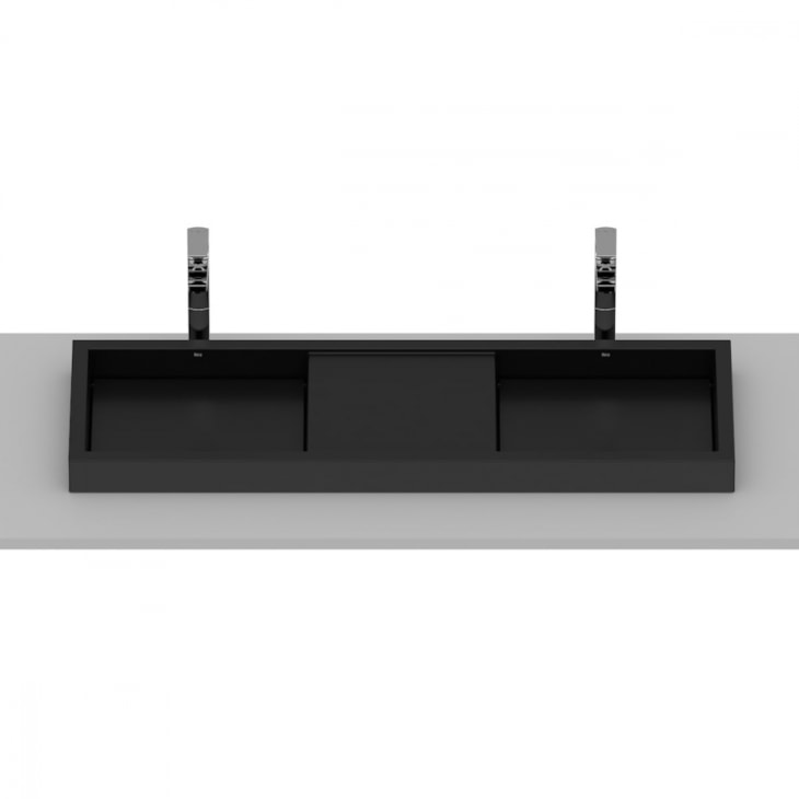 Cuba De Sobrepor Skyline Horizon Matte Black Roca 120x38cm