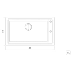 Cuba de Sobrepor Square 86 em Aço Inox Tramontina