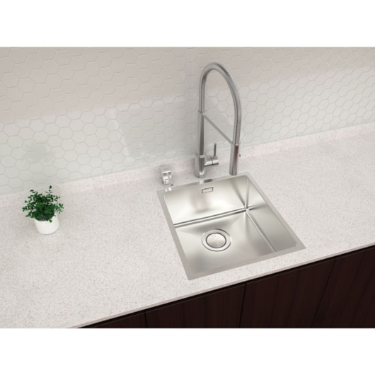 Cuba Design Collection Quadrum 40 Em Aço Inox Com Acabamento Scotch Brite Tramontina 34x40x20,5cm - Imagem principal - eaae24f4-075d-483b-b39a-38449d892256