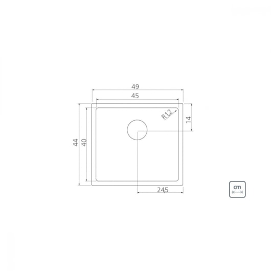 Cuba Design Collection Quadrum 45 Scotch Brite Tramontina 45x40cm - Imagem principal - 4d77e024-cf6e-494d-bf16-c03965f0cc70