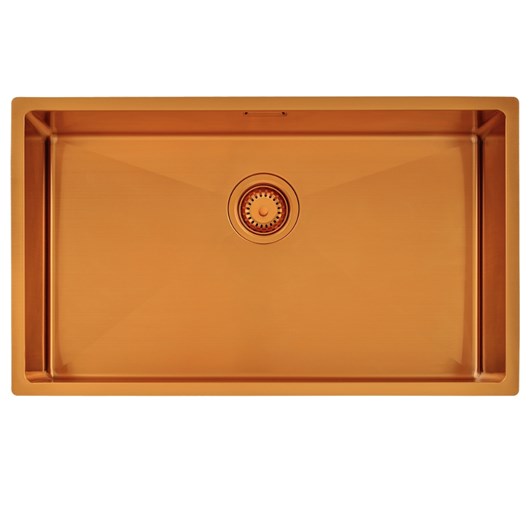 Cuba Design Collection Quadrum em Aço Inox com Revestimento PVD Gold 70x40 cm Tramontina - Imagem principal - 18519cd7-65b5-4ef4-bd98-7163384e5488