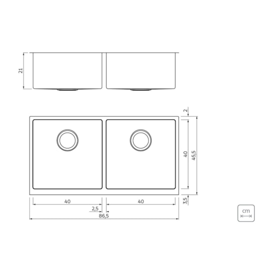 Cuba Design Collection Quadrum Farm 2C 40 Scotch Brite Tramontina - Imagem principal - 9b699510-8ef6-4393-a885-351f3e87fc99