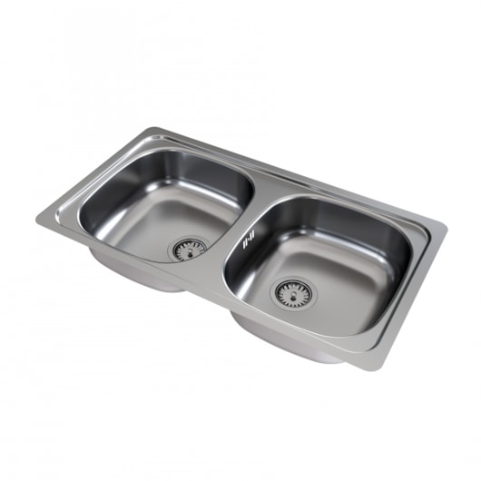 Cuba Dupla 304 Com Válvula Saida De Agua 4,5  Embutir Polido Docol 72,2x37x14cm - Imagem principal - 814eb483-d52e-4cbc-bc8e-f46595a80287