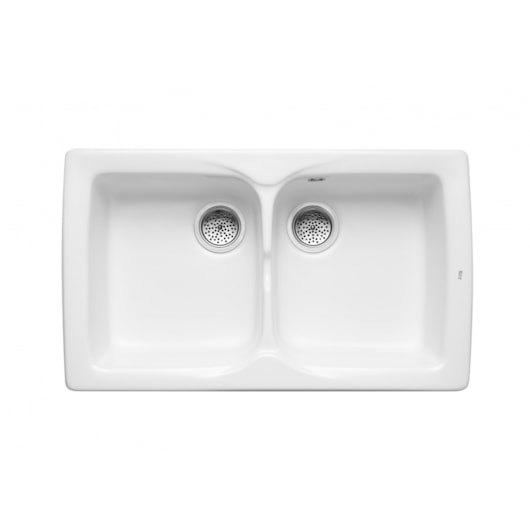 Cuba Dupla De Cozinha Beverly Branco Roca 86x50x20,5cm - Imagem principal - 008ded33-1684-4a3c-a613-414cba24cef2