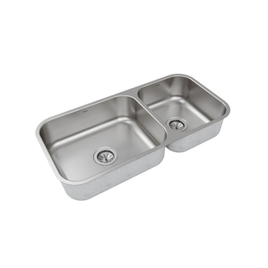 Cuba Dupla De Embutir Em  Aço Inoz Escovado Cd50/34 Mekal 86x40x17/1cm - Imagem principal - 16eb46a5-9fe9-4e58-b11c-e88424db70ff