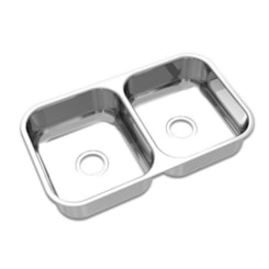 Cuba Dupla De Inox 70x40x17cm Cd-34 Com Válvula Polida Mekal