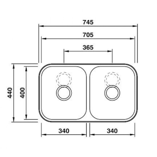 Cuba Dupla De Inox Cd-34 Com Válvula Polida Mekal 70x40x17cm - Imagem principal - 1e87a670-b306-4543-8b7d-bf738ece5d81