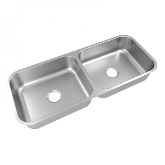 Cuba Dupla Inox Escovado Mekal 102x40x17cm - Imagem principal - 3fafad5f-f586-4a60-9886-18f727177fa8