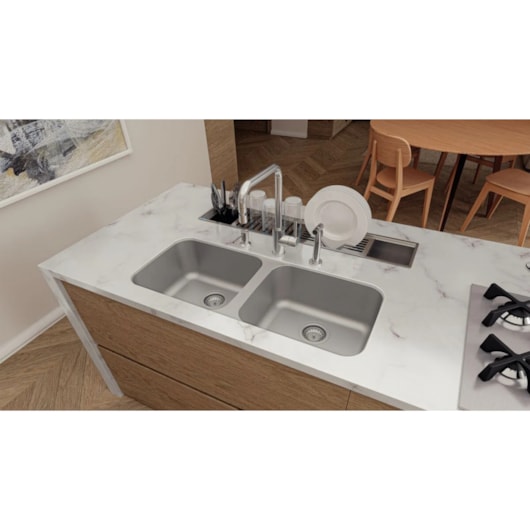 Cuba Em Inox Dora Duo 2C Acetinado Tramontina 40L - Imagem principal - 519f42c5-2f84-4c05-8437-376c9c8df3ec