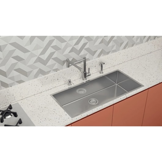 Cuba Em Inox Quadrum Scotch Brite Tramontina 90cm - Imagem principal - 4704db30-63e6-4659-b717-2b04a2547bb0