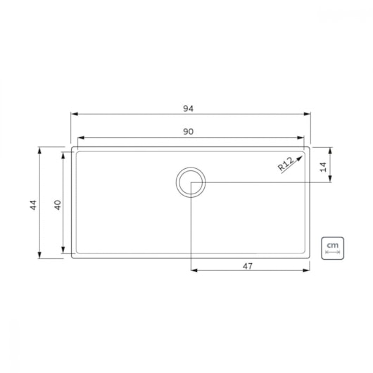 Cuba Em Inox Quadrum Scotch Brite Tramontina 90cm - Imagem principal - 1bd335b7-7b0c-459f-8a99-08f421cae72d