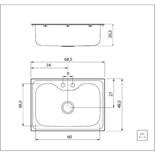 Cuba Inox Com Acessórios Morgana Acetinado Tramontina 69x49cm - Imagem principal - b98573e3-8b57-4e6d-901a-0b47150c23eb