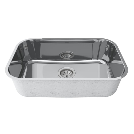 Cuba Inox Cs-2 Inox Polida Mekal 56x34x17cm - Imagem principal - 9bf766e6-e76c-4ecd-a1ec-0a0883647494
