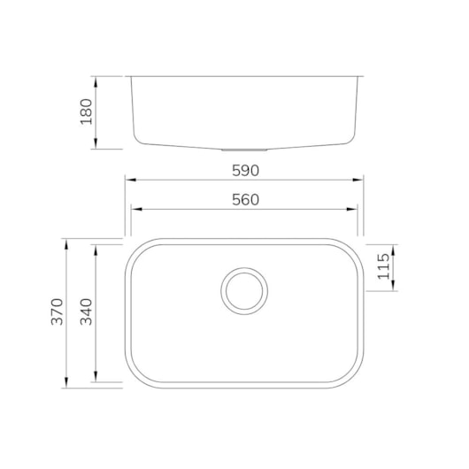 Cuba Inox Cs-2 Inox Polida Mekal 56x34x17cm - Imagem principal - 56318049-e9bf-4b32-8262-c2a632beb938