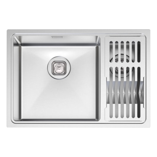 Cuba Inox Design Collection Quadrum Scotch Brite C/ Acessórios 66X46Cm Tramontina - Imagem principal - 204b81e0-25eb-46d1-bef8-19c9f2de1b37