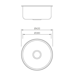 Cuba Inox Mekal 38x38x17cm