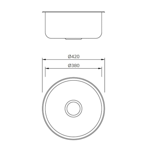 Cuba Inox Mekal 38x38x17cm - Imagem principal - ef03c1db-b692-47eb-90fb-37f46b5ed76c