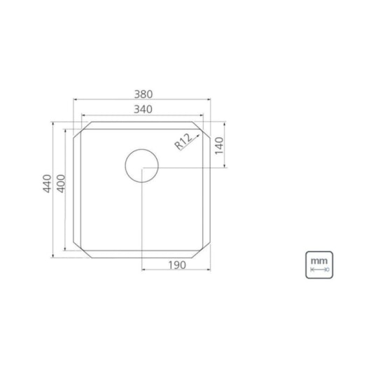 Cuba Inox Quadrum Undermount Tramontina 34x40x20,5cm - Imagem principal - 5da8a9f4-d4b6-4b9d-9964-46729711d900