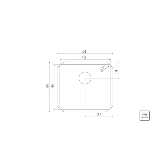 Cuba Inox Quadrum Undermount Tramontina 40x40x20,5cm - Imagem principal - 52aadd5e-4a1e-4b77-9032-b4cbb25ab9aa