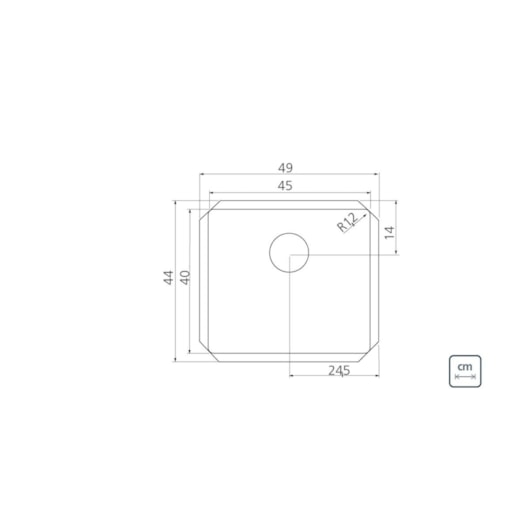 Cuba Inox Quadrum Undermount Tramontina 45x40x20,5cm - Imagem principal - 0d44c35e-9b2b-41de-94c8-19fbf90a06f4