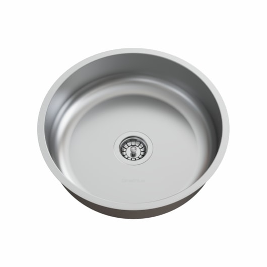 Cuba Inox Redonda 370x370mm Profundidade 100mm Sem Polimento Com Válvula Ghelplus - Imagem principal - cefa1d06-3539-4083-b227-6b4b50e7bf48