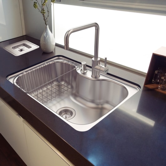 Cuba Morgana 60 Fx Undermount em Aço Inox Escovado com Acessórios Tramontina - Imagem principal - 73987272-8ac5-4461-b38d-ae58b07aecc9