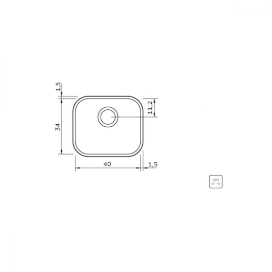 Cuba N0 Lavínia Inox Com Válvula Tramontina 40x34x17cm - Imagem principal - 1556c68b-f1be-4524-ae9d-b1e13d367996