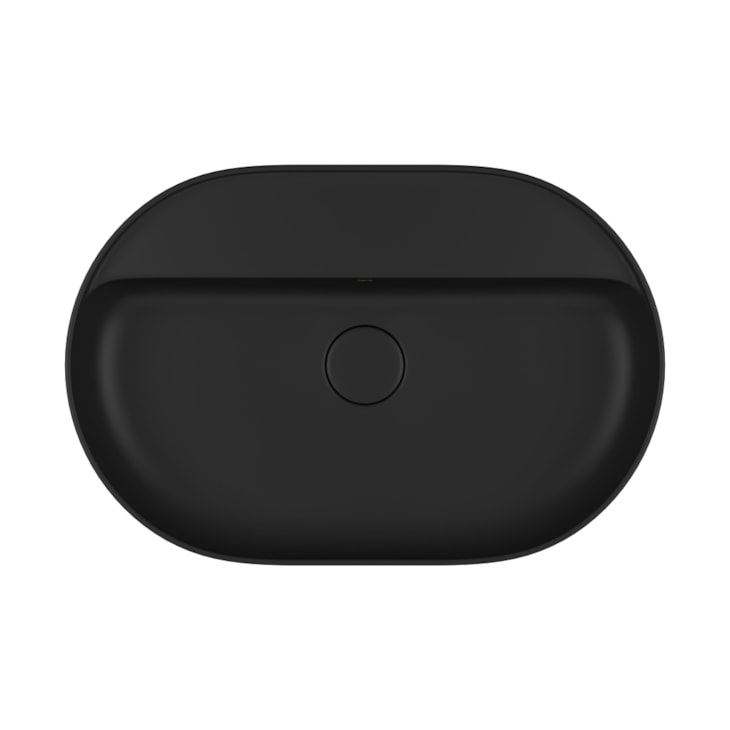 Cuba Oval De Apoio Com Mesa Ébano Fosco Deca 60 cm 