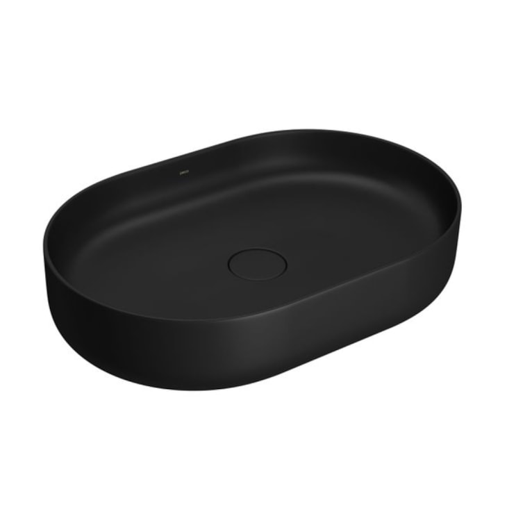 Cuba Oval De Apoio Slim 60cm Ébano Fosco Deca
