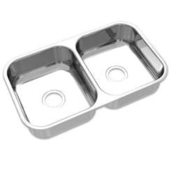 Cuba Para Cozinha Dupla Extra Escovado Lisa CD-34 Mekal 70x40x17cm