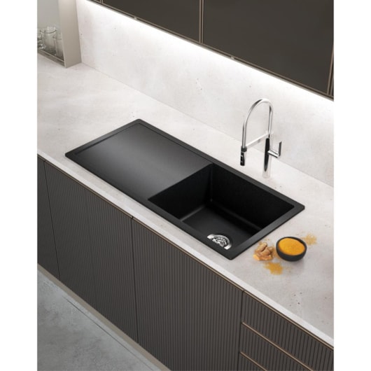 Cuba Para Cozinha Duraquartz Açafrão 100 Preto Estelar Sabbia - Imagem principal - 8378d163-b213-4426-9a8d-86e7881b6972