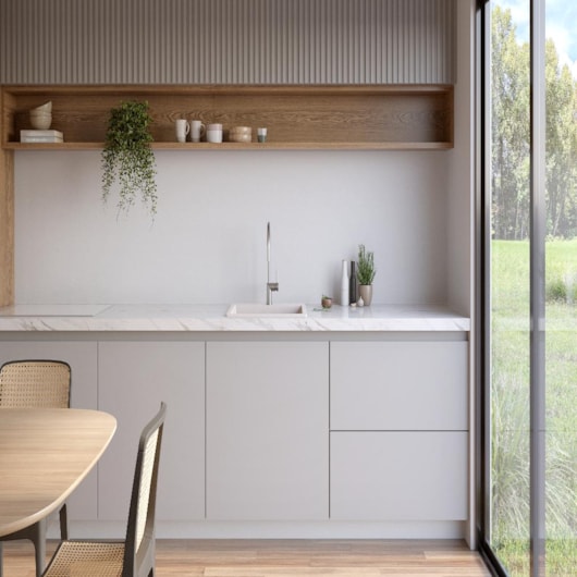 Cuba Para Cozinha Duraquartz Alecrim 60 Marfim Natural Sabbia - Imagem principal - 6dae3e37-0e07-46dd-8e8e-2d05b55eda51