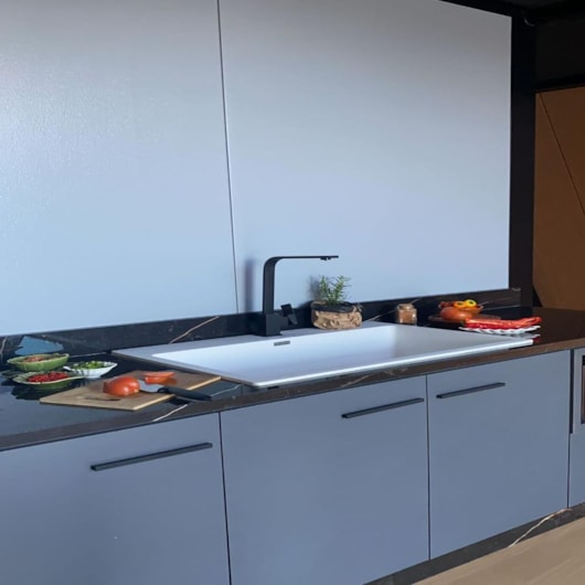 Cuba Para Cozinha Duraquartz Alecrim 80 Branco Nevado Sabbia - Imagem principal - 75f0d064-8983-4611-b5d3-2bceb18d71ae