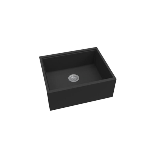 Cuba Para Cozinha Duraquartz Pimenta Farm 60 Duraquartz Preto Granito Sabbia - Imagem principal - 0802deb6-62a5-4c86-89d5-677cff16c350