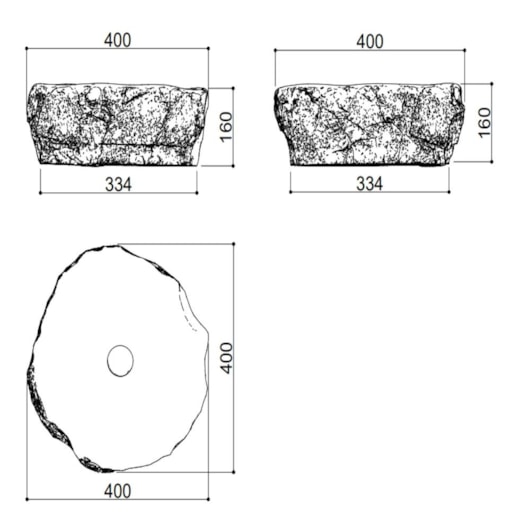Cuba Para Lavatório De Pedra Oval Tamanho M Cubped005 Kromma 40x40x16cm - Imagem principal - 756b27f5-e61b-40af-bd6a-14d007aad7bc
