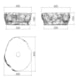 Cuba Para Lavatório De Pedra Oval Tamanho M Cubped005 Kromma 40x40x16cm - 1a303331-ff8e-4249-8b7b-f1202fdf913b