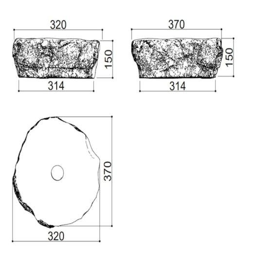 Cuba Para Lavatório De Pedra Oval Tamanho P Cubped004 Kromma 37x32x15cm - Imagem principal - e55a5b0f-4888-48ec-a82a-bbc82ad9471d