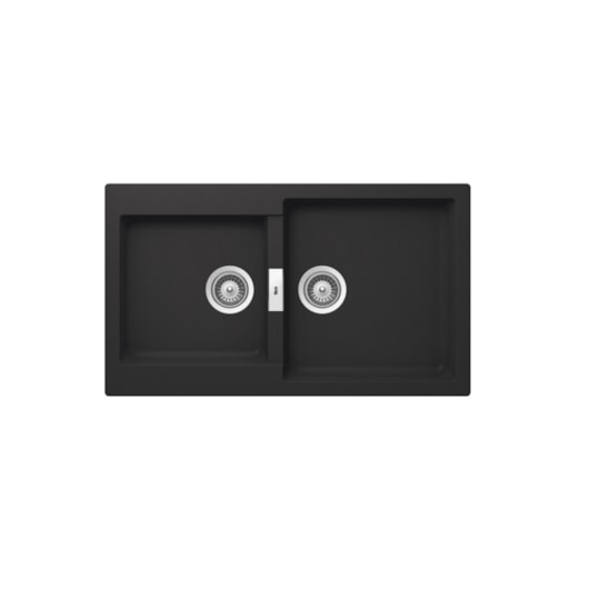 Cuba Pia Com 2 Lavatórios Oslo Preto Roca 50x8cm6cm - Imagem principal - 0a79d42d-548b-44be-b87c-a1494cd1a9a5