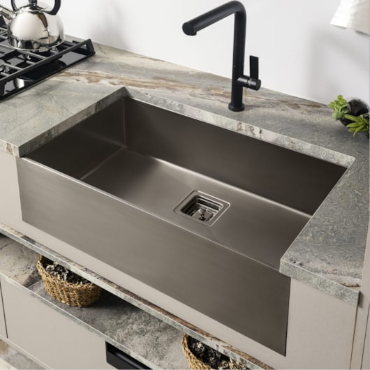 Cuba Primacore Farm Sink Black Matte Debacco - Imagem principal - 8f1c8fc4-cb37-499e-8acb-d908e610c7cc