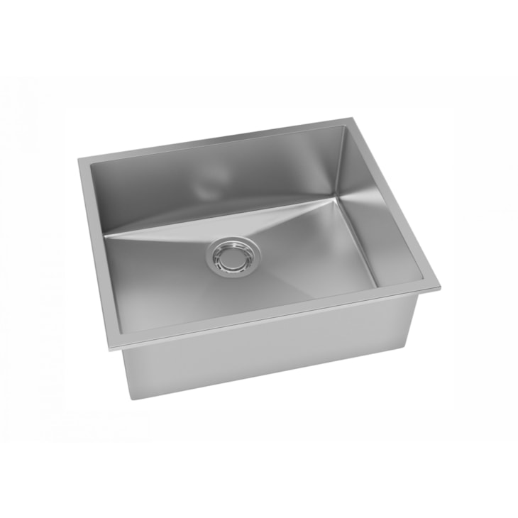Cuba Quadratino 500 Inox C/ Válvula Debacco 50x40cm