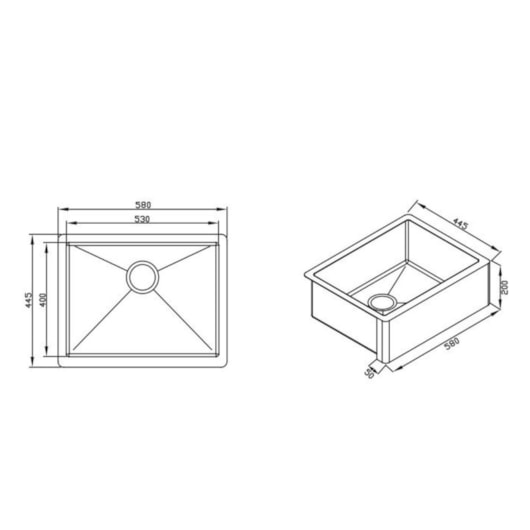 Cuba Quadratino Farm Inox Debacco 58x44,5x20cm - Imagem principal - e9101826-fe76-49b2-8a9b-1f80971291e3