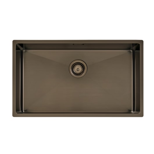 Cuba Quadrum Aço Inox Pvd Black Tramontina 70x40 cm - Imagem principal - 6eec6320-2878-46e8-ac90-ea5f21c150e0