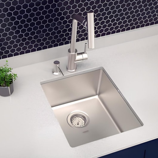 Cuba Quadrum Undermount 34x40cm Com Acabamento Scotch Brite Inox Tramontina - Imagem principal - 31c806c0-4026-4f5c-a5dc-681e7b041bd5