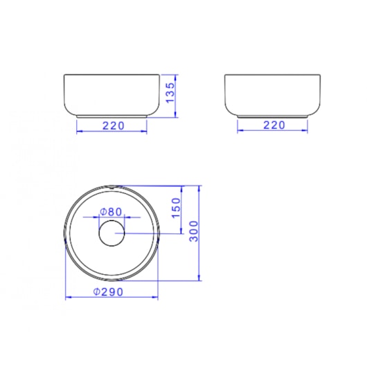 Cuba Redonda De Apoio Antracite Cinza Deca 30 Cm - Imagem principal - 03d93d1d-8d11-40e4-81f7-b00e763ca6c5