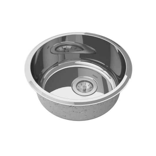 Cuba Redonda De Inox 30cm Com Válvula Cr-30 Polida Mekal - Imagem principal - d7431420-a98c-4410-86a6-4627a8bc0501