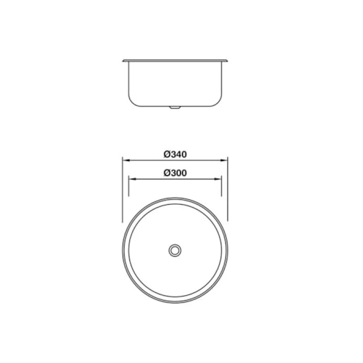 Cuba Redonda Escovada Cromado Mekal 30x30x15cm - Imagem principal - 38715fe0-6596-413b-80f6-ef8c702fb781